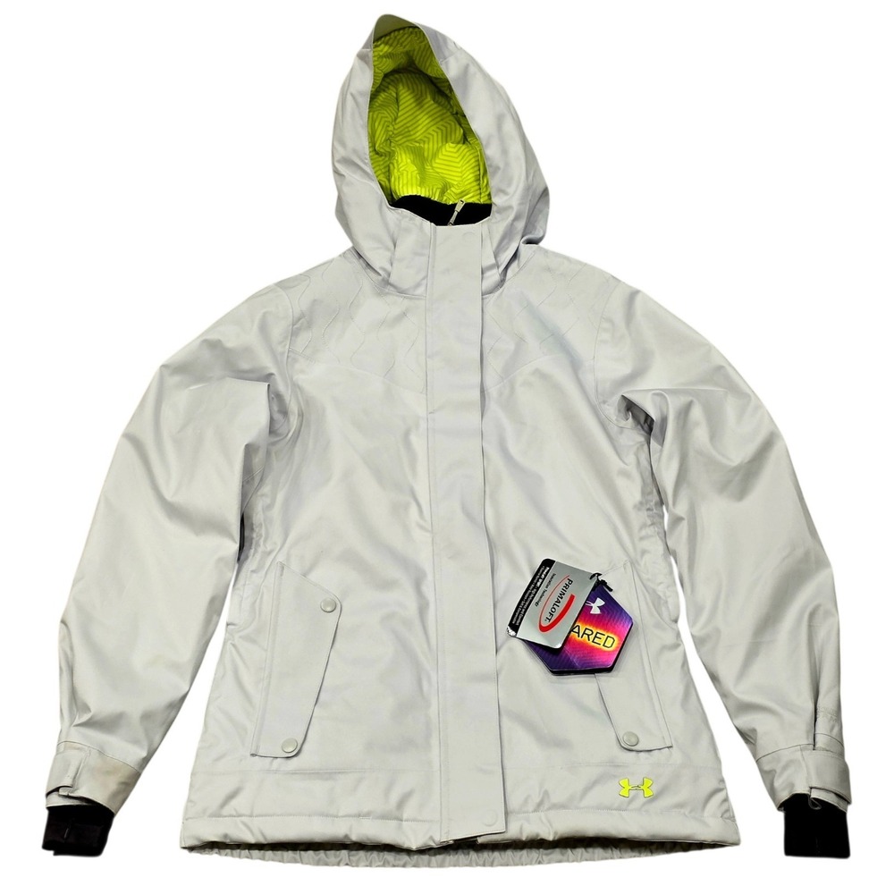 Under Armour Storm Infrared Jacket Womens Small Beige Full Zip 1238892-094 NEW